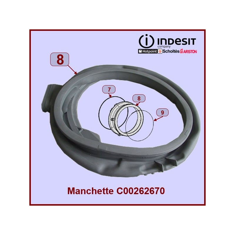 Manchette de hublot Indesit C00262670 CYB-344838