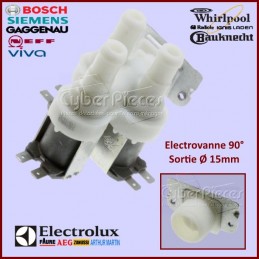 Électrovanne 3 voies à cosses Ø15mm - 90° CYB-006156