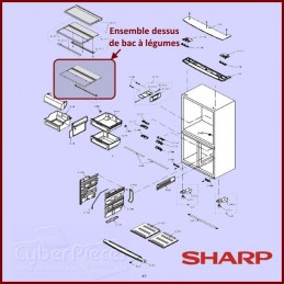 Ensemble dessus de bac à légumes Sharp FTNA-A417CBKZ CYB-400428