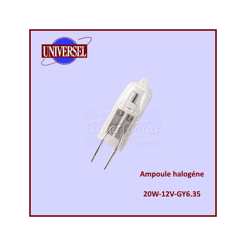 Ampoule Halogène 20W-12V-GY6.35 - Pièces four