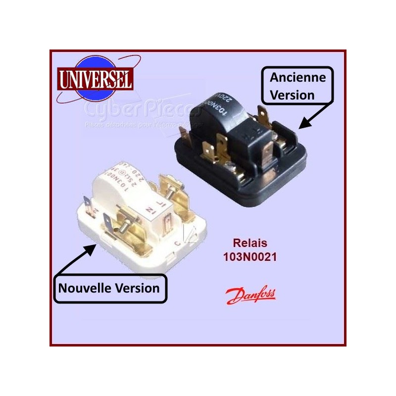 Relais type Danfoss 103N0021 ou 103N0015 (avec Cosse "S") CYB-014373