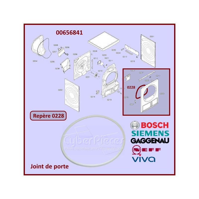 Joint de porte Bosch 00656841 CYB-300001