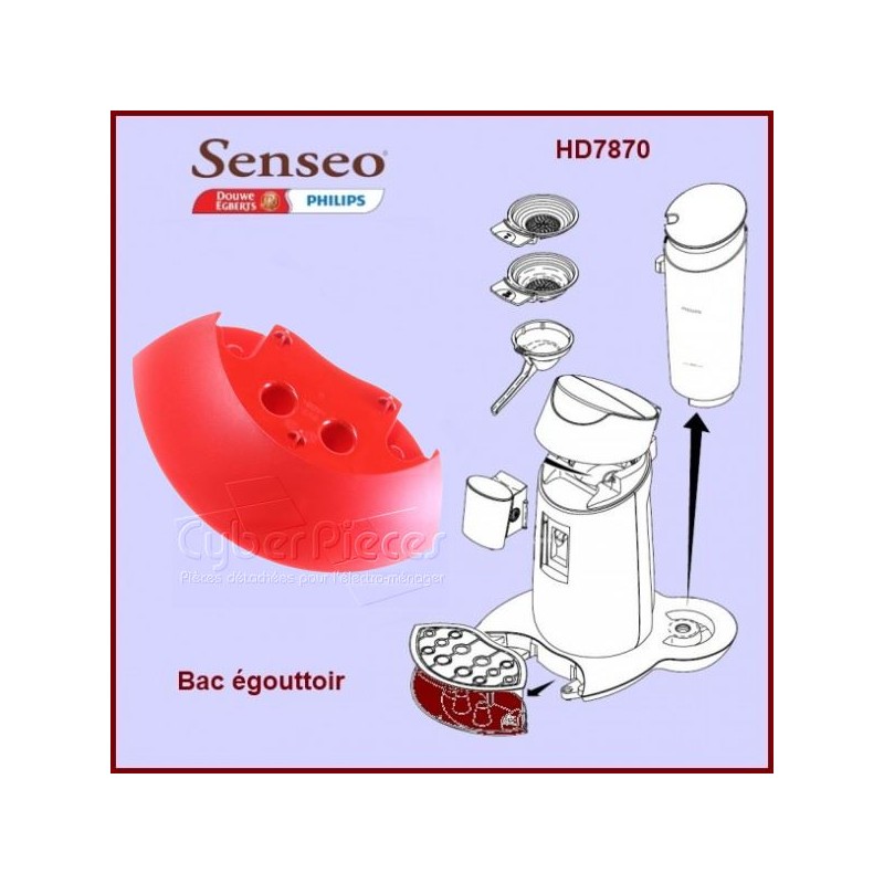 Bac égouttoir rouge Senseo 422224768611 CYB-002929