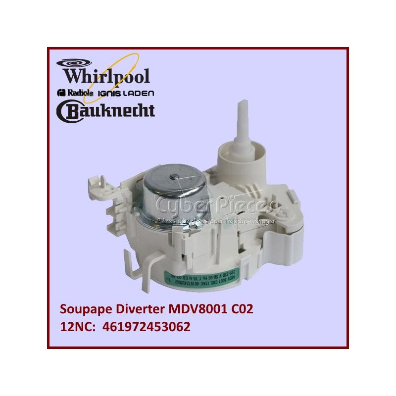 Soupape Diverter Whirlpool 481228128461 (MDV8001-C02) CYB-080231