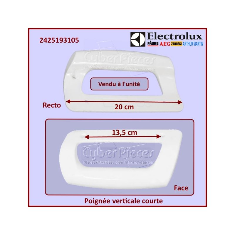 Poignée verticale courte Electrolux 2425193196 CYB-140416