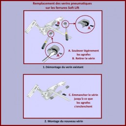 Vérin 380N 0013389006 KESSEBÖHMER - Pièces Micro-ondes