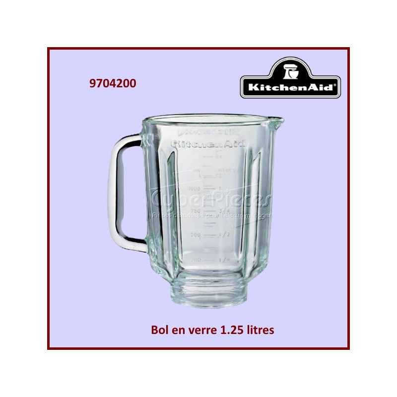 Bol Blender 1.25 l en Verre Kitchenaid 9704200 CYB-104715