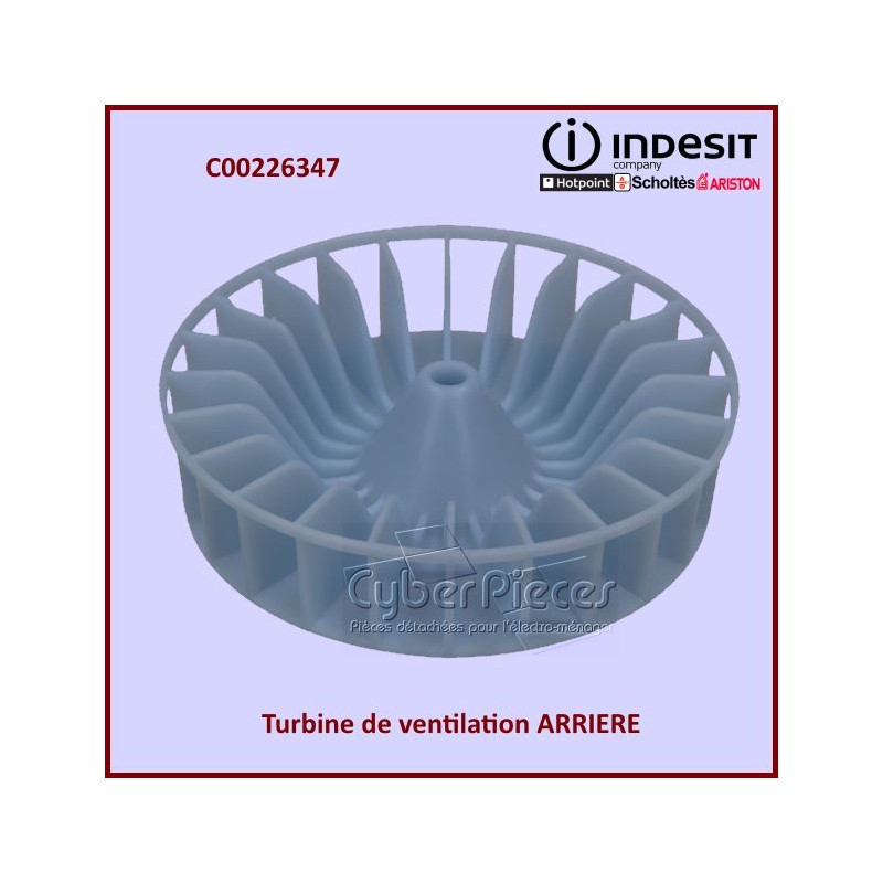 Turbine de Ventilation ARRIÈRE Indesit C00226347 CYB-342353