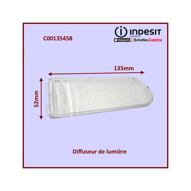 Diffuseur de lumière hotte Indesit C00135458 CYB-335096 Diffuseur de lumière hotte Indesit C00135458 CYB-335096