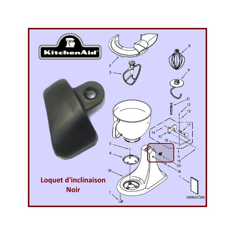 Loquet noir Kitchenaid 3184264 CYB-103763