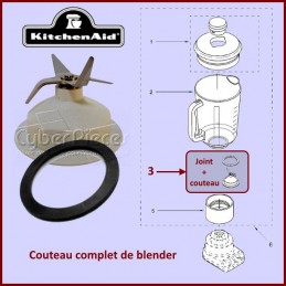 Couteau Blender Kitchenaid 9707580 ***Lame de 9cm remplacée par la version 7cm*** GA-353137