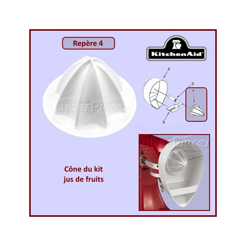 Cone du kit jus de fruits JE pour Kitchenaid 82962 CYB-106689