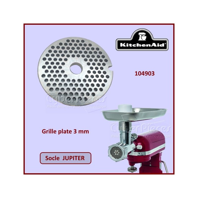 Grille plate 3mm Jupiter Kitchenaid 104903 CYB-107037