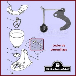 Levier de verrouillage Kitchenaid 4159744 / 24452 CYB-108119