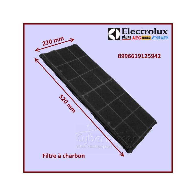 Filtre à charbon 220x520mm Electrolux 8996619125942 CYB-352901