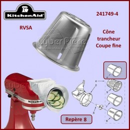 Cône trancheur Fin RVSA Kitchenaid 241749-4 CYB-118019