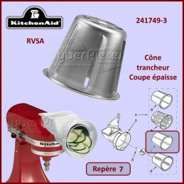 Cône trancheur Epais RVSA Kitchenaid 241749-3 CYB-116350