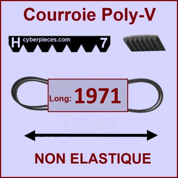 Courroie 1971H7 non élastique 136603300
