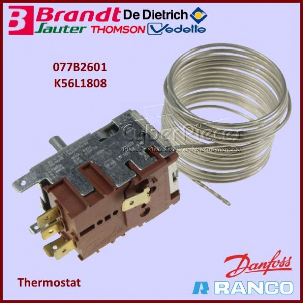 Thermostat 077B2601 - K56L1808 Brandt 45X0770 CYB-074834