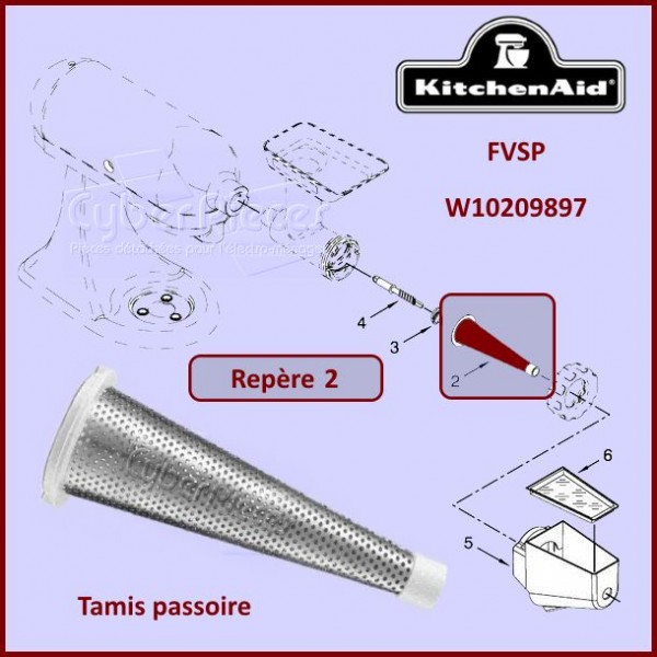 Tamis passoire FVSP Kitchenaid W10209897 CYB-007672