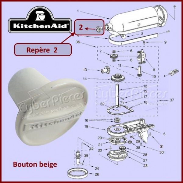 Manette beige Kitchenaid 242765-5 CYB-178907