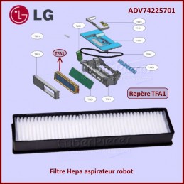 Filtre Hepa aspirateur robot LG ADV74225701 CYB-265225