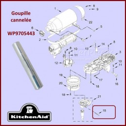 Goupille crantée Kitchenaid W9705443 CYB-124003