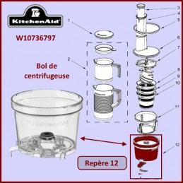 Bol de centrifugeuse Kitchenaid W10736797 CYB-265201