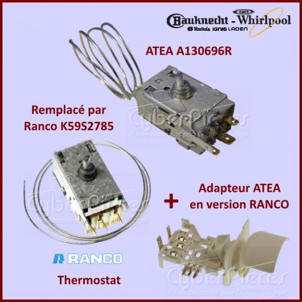 Thermostat Atea A130696R Bauknecht 481228238175 Whirlpool A13-0696R Refrigerator 