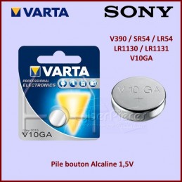 Pile bouton Alcaline 1,5V / V390-SR54-LR54-LR1130-LR1131-V10GA