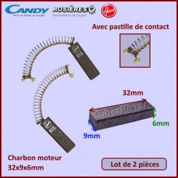 Charbon moteur 32x9x6mm Candy 09090150 CYB-051798