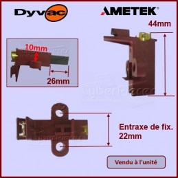 Charbon avec support 26x11x6mm AMETEK DYVAC CYB-218238