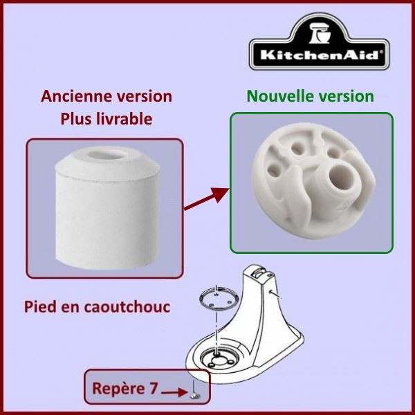 Patin antidérapant Kitchenaid 115792 - Pièces robot pâtissier Kitch