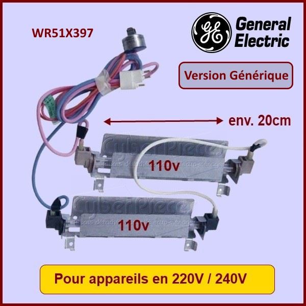 Résistance de dégivrage adaptable GE WR51X397 CYB-095198