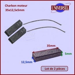 Charbons moteur 35x12,5x5mm (lot de 2) CYB-115209