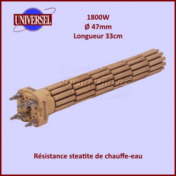 Résistance chauffe-eau stéatite 1800W - MONO/TRIPHASEE CYB-158725