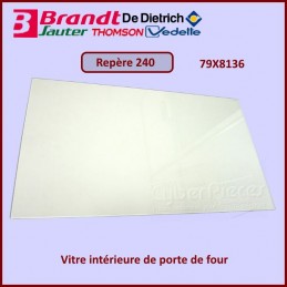 Vitre intérieure de four Brandt 79X8136 CYB-096034