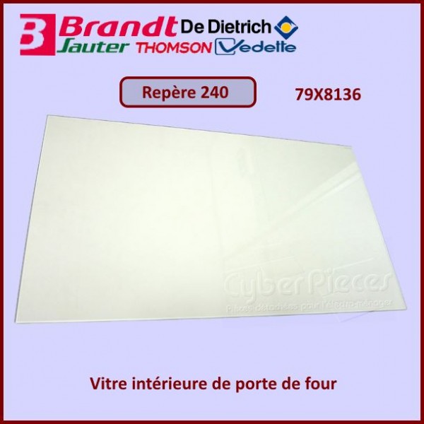 Vitre intérieure de four Brandt 79X8136 CYB-096034