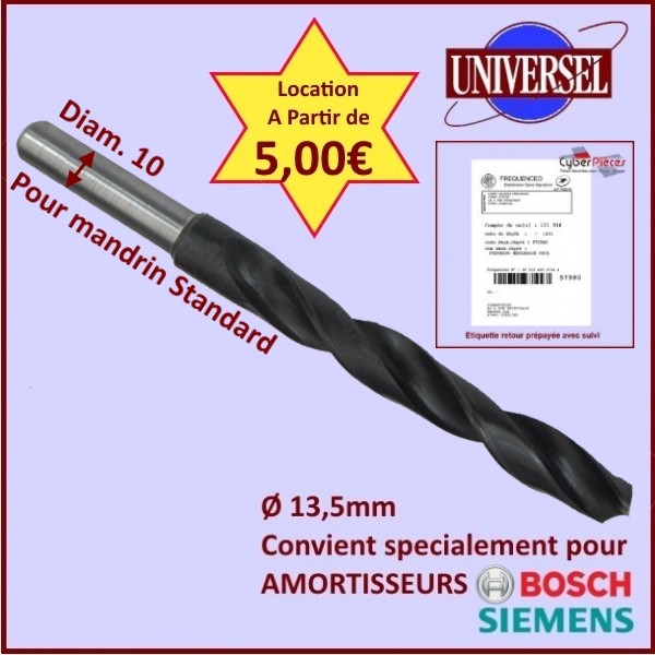 Foret de 13,5mm + Etiquette Retour Prépayée Foret de 13,5mm + Etiquette Retour Prépayée