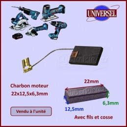 Charbon moteur 13,5x8x6,3mm