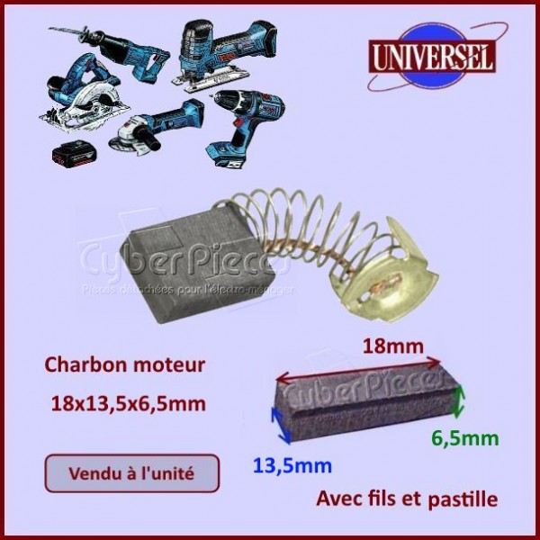 Charbon moteur 18x13,5x6,5mm Makita CB153 CYB-209427