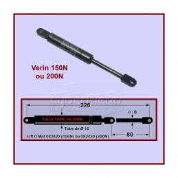 Vérin 150N - Meme dimensions