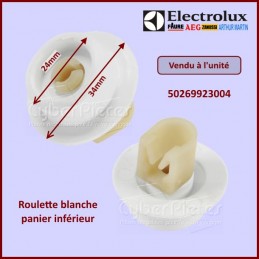 Roulette Blanche De Panier Inférieur Electrolux 50269923004 CYB-088985
