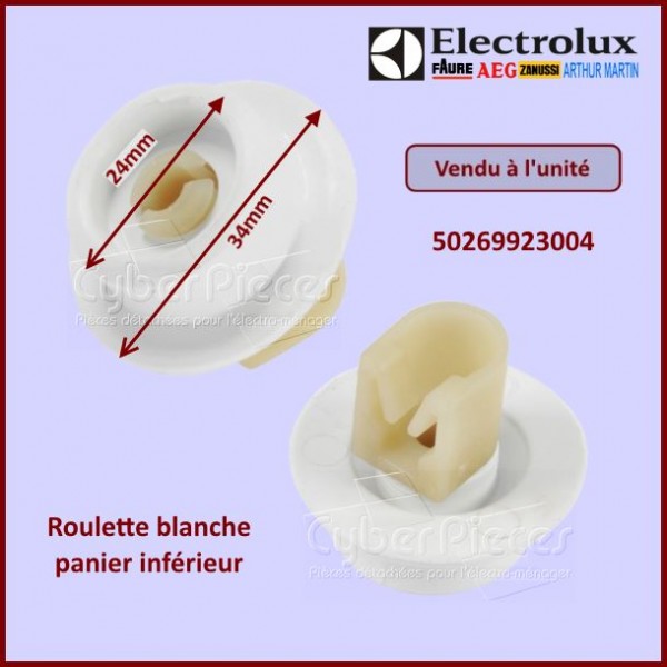 Kit de 8 roulettes pour panier inférieur de lave-vaisselle Electrolux -  50286965004