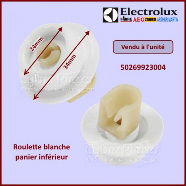 Lot de 8 roulettes pour panier lave vaisselle Faure 50286965004