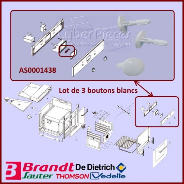 Bouton programmateur Brandt AS0001438 CYB-268530
