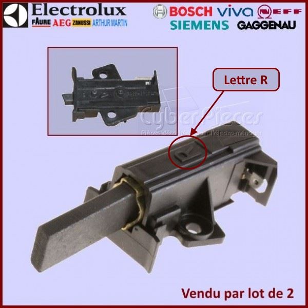 Lot de 2 Charbons moteur avec support 34x12,5x5mm Type R CYB-008655