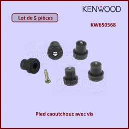 Lot de 5 pieds caoutchouc + vis KW650568 CYB-107310