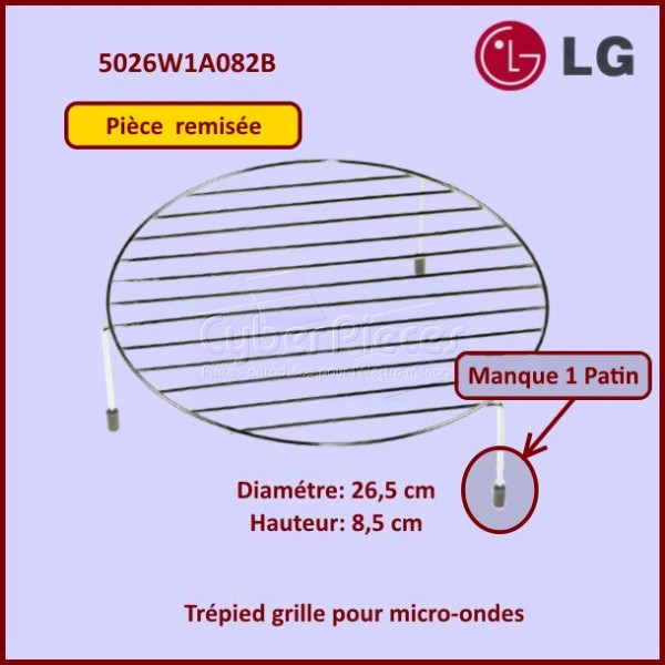 Trépied Hauteur 8,5cm - Grille Support Inox Ø26,5cm OCAS-024457