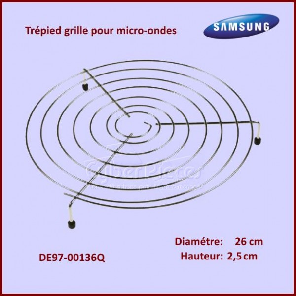 Trépied Hauteur 2,5cm - Grille Support Inox Ø26cm CYB-307987